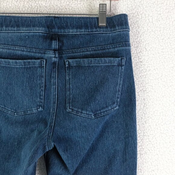 Spanx Jeggings Womens Medium Blue Stretch Dark Wash Tapered - Picture 5 of 10